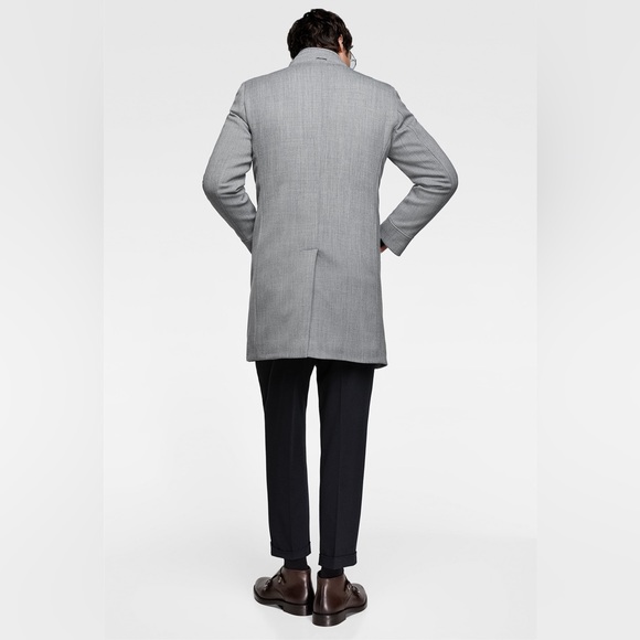 ZARA MAN GRAY COAT BRAND NEW WITH TAGS MEDIUM - Picture 11 of 11